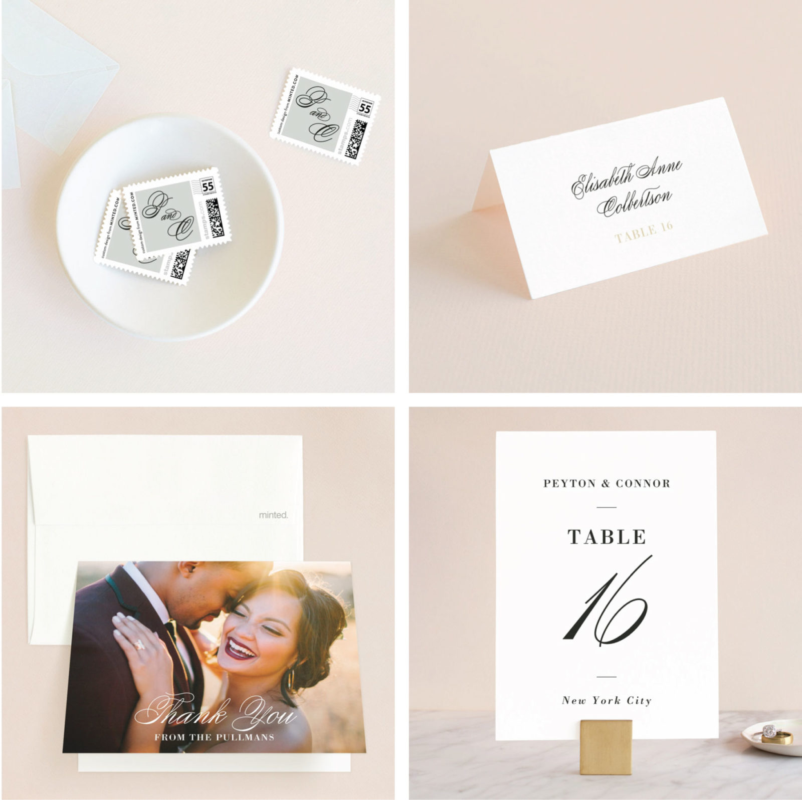 Elegant Initials Wedding Paper Goods