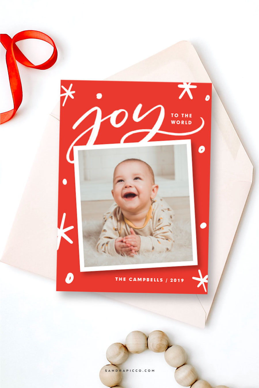 Joy to the World Christmas Photo Card