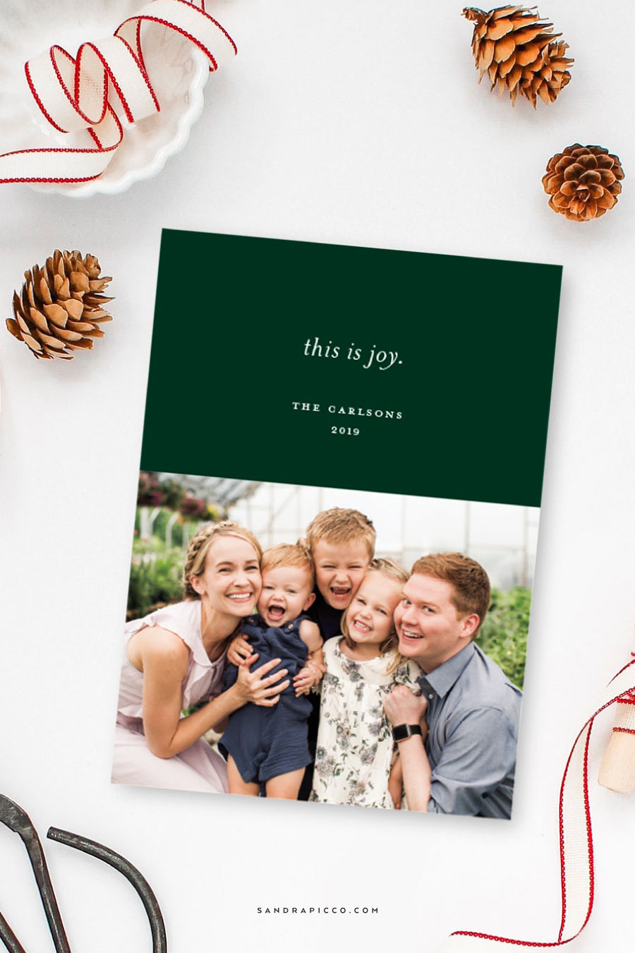 This is Joy modern holiday photo card