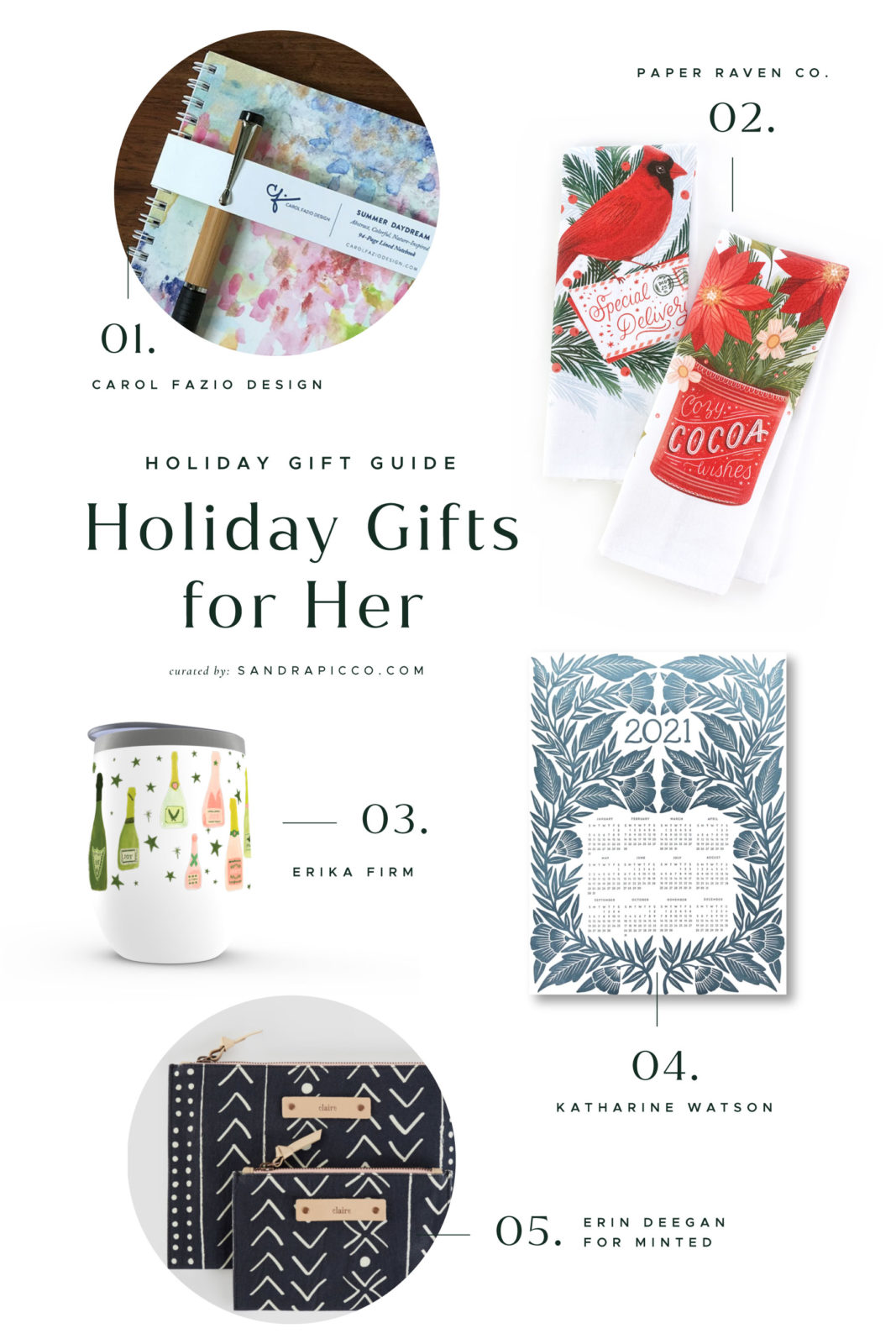 Holiday Gift guide gifts for the women on your list